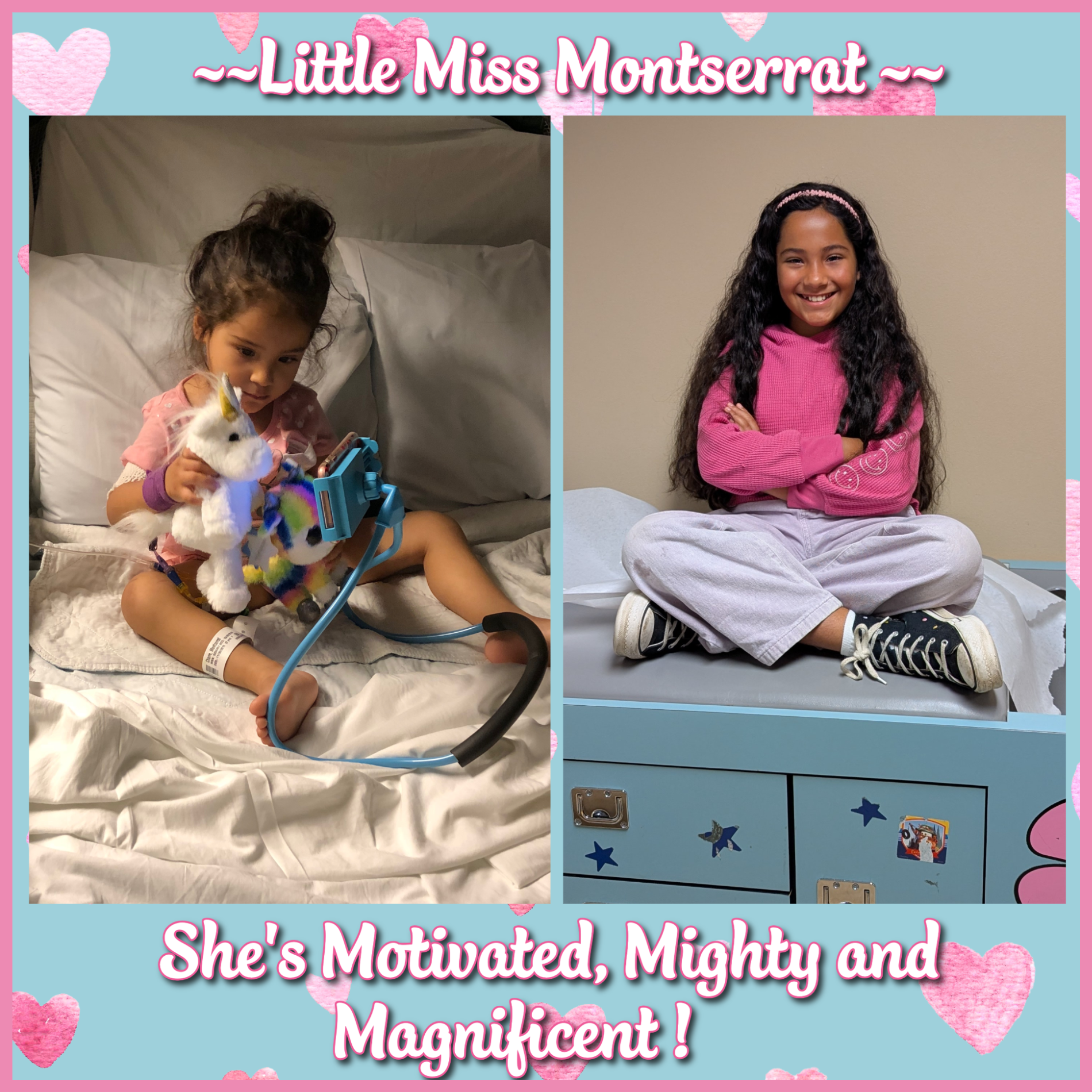 Diagnosed just before her 3rd birthday, Montserrat received central nervous system directed chemotherapy for 2.5 years to battle Leukemia. 🎗️This interrupted her brain development making it difficult for her to learn in school. After a full neuro-cognitive evaluation revealed areas of chemotherapy-induced cognitive impairment, she began work with an Educational Therapist who is helping her overcome these learning deficits, and be able to do grade level work.  We can help these children thrive, but only with your help! Please consider a donation to help Montserrat and other children like her who deserve to succeed in their lives after cancer has taken so much.